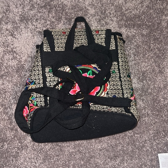 Flower Embroidery Backpack - Picture 2 of 3